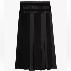 Zara Black Midi A-Line Skirt